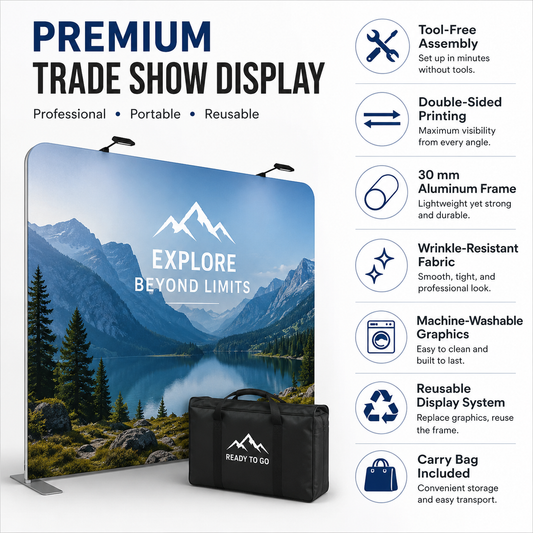 Portable Tension Fabric Backdrop Displa