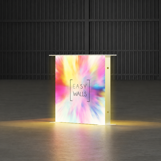 EASY WALLS® Freestanding LED Lightbox Backlit Exhibition Lightbox Counter 3.3x3.3ft/1x1m